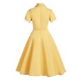 thumbnail image 5 of Women 1950s Retro Vintage Formal Cocktail Swing Dresses Short Sleeve/Sleeveless Elegant Fit and Flare Evening Prom Dress, 5 of 7