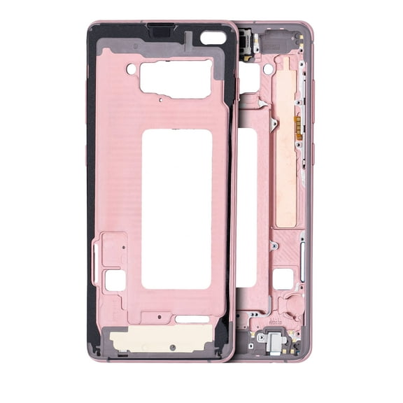 Replacement Mid-Frame Housing Compatible For Samsung Galaxy S10 Plus (With Small Parts) (Flamingo Pink)