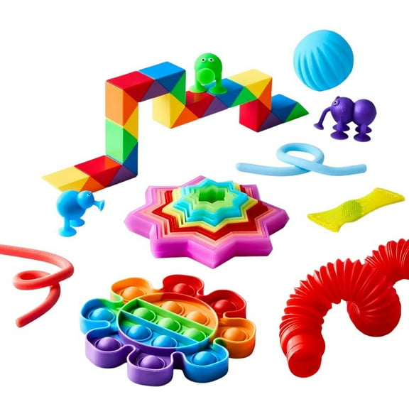 Gigglescape Fidget Box Multicolored Fidget Spinners Plastic & Silicone