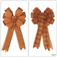 thumbnail image 2 of Large Fall Wreath Bows Thanksgiving Bows Orange Pumpkin Plaid Burlap Bows for Wreaths, Fall Ribbon Bows Tree Topper Bows for Thanksgiving Home Indoor Outdoor Decoration Wreath Ornament Supplies, 2 of 8