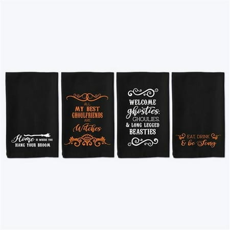 

Black Halloween Kitchen Towels Assorted Color - 4 Piece
