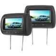 thumbnail image 1 of Universal Car Headrest Mount Monitor 7 Inch Wireless Control Headrest Monitor LCD Video Player USB MP5 Display Black 2Pcs, 1 of 5