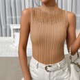 thumbnail image 2 of cfhntfmh Summer Tank Tops for Women Sleeveless Mock Neck Ribbed Knit Tight Shirts Summer Going out Party Tanks Blouse, 2 of 4