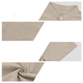 thumbnail image 4 of Men's Linen Shirts Short Sleeve Casual Button Down Shirt Solid Color Loose Fashion Top Lightweight Breathable Chest Pocket Mandarin Collar Summer Beach Outdoor Tops Clothing Trendy 2026, 4 of 7