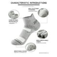 thumbnail image 2 of Wausea Men's Athletic Socks Cotton Low Cut Cushion Running Ankle Socks, 5 Pairs, Sizes 8-12, 2 of 6