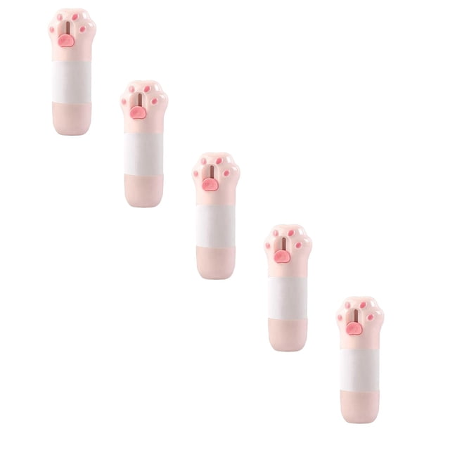 YWIYIUD 5PCS Cute Thermal Paper Correction Tool With UnboxingKnife Portable Information Protection Correction Tool Thermal Paper Eraser Thermal Label Remover Pen