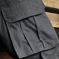 thumbnail image 5 of successthop Cargo pants for Mens and Big Mens Elastic Waist Solid Workwear with Multiple Pockets Zipper Casual Trousers, 5 of 6