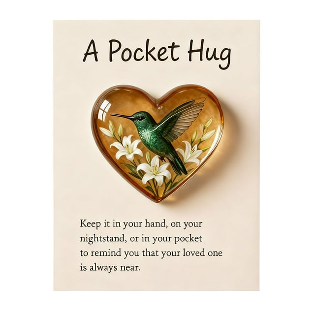 Desktop Figurine Decor Pocket Hug Heart Shaped Flower Keepsake Relationship For / Sympathy For Loved Ones Office Desk Ornament