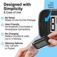 thumbnail image 3 of Hootek 3D Pedometer for Walking, Simple Step Counter with Large Digital Display, Step Tracker with Removable Clip Lanyard, Accurately Track Steps for Men Women Kids Adults Seniors, Black, 3 of 7