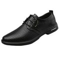 thumbnail image 3 of Miluxas Men's Dress Shoes Leather Eyelet Shoes Formal Slip on Dress Shoes for Men Business Derby Shoes, 3 of 6