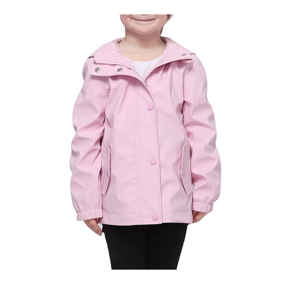 Rokka&Rolla Girls' Waterproof Rain Coats Rubberized Jackets, Sizes 4-12