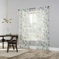 thumbnail image 5 of No. 918 Balsam 1-Piece Christmas Tree Sheer Rod Pocket Curtain Panel, 37"x84", Pine Green, 5 of 7