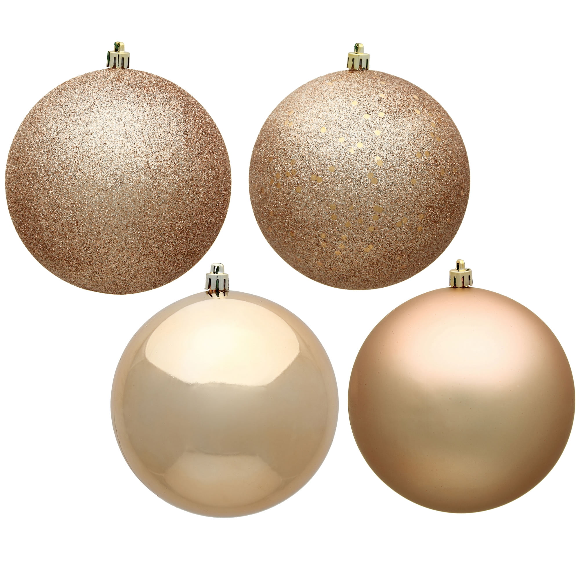 Vickerman 12" Wine 4-Finish Ball Ornament, 4 per Bag