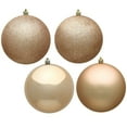 thumbnail image 3 of Vickerman 12" Champagne 4-Finish Ball Ornament, 4 per Bag, 3 of 3