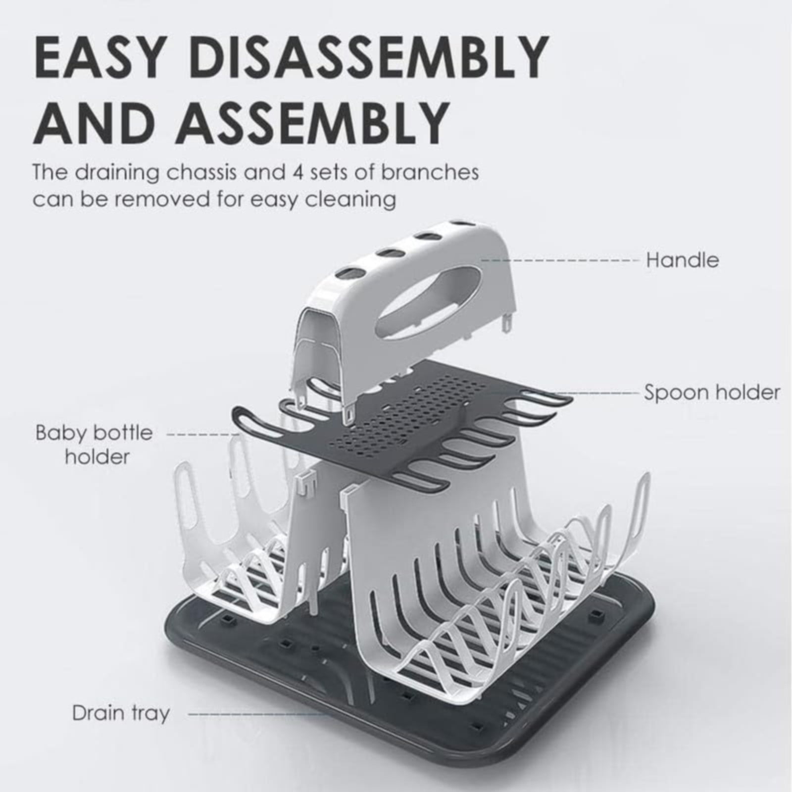 Modern Minimalist Bottle Draining And Drying Rack For Babies Tableware Cleaning Bottle Box Nipple Portability And Organization