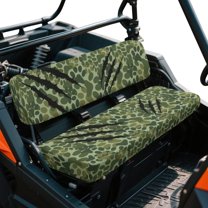Yuyamidu Green Paw UTV Seat Cover Full Protection Camo Mule Bench Seat Cover Comfort Anti Slip UTV Accessories Elastic Fabrics Compatible with Kawasaki Mule 3000 3010 3020