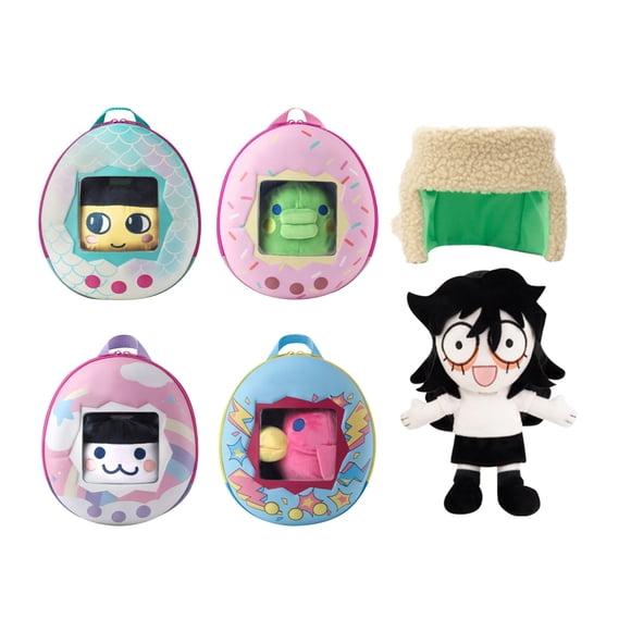 NAOJIE Tamagotchi Adventure Kingdom Plush Toy 5-Piece Set,Double Zipper Bags,Ideal Birthday Gift for Kids