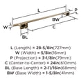 thumbnail image 5 of Amerock Bronx Golden Champagne 24 inch (610mm) Towel Bar, 5 of 7