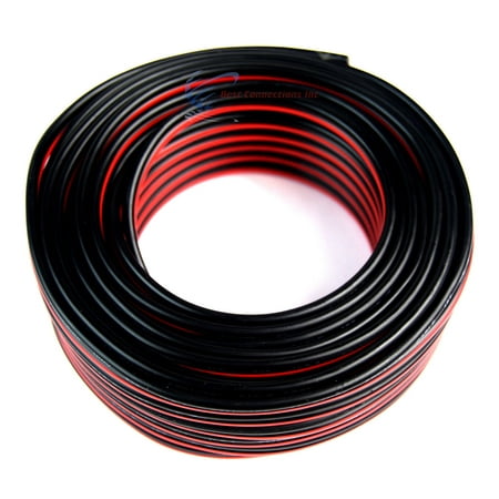 2 Conductor Bell Wire (Audiopipe 50' ft 14 Gauge Red Black Stranded 2 Conductor Speaker Wire for Car Home Audio)