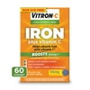 Vitron-C Iron Supplement, Immunity Support Iron Supplements with Vitamin C, 60 Count