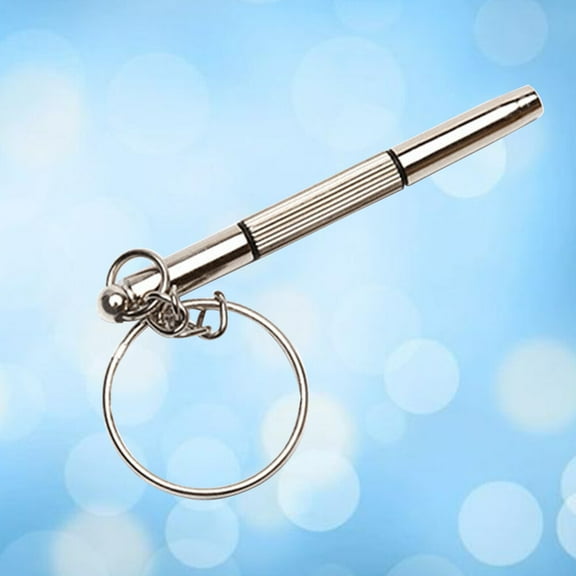 GOOHOCHY Silver Keyring 3in1 Precision Screwdriver for Watch Repair and Glasses Adjustment Portable Metal Tool with Keychain