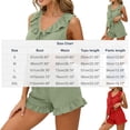thumbnail image 3 of Nmnitkp Women's Milk Silk 2 Piece Pajama Set, Puff Sleeve Ruffle Hem Cami Top with Pockets, Soft Breathable Loungewear Sleepwear Green,XL, 3 of 8
