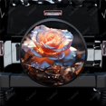 thumbnail image 1 of Beautiful Blue Rose Flowers Pattern Polyester Universal Spare Wheel Tire Cover Wheel Covers for Trailer RV SUV Truck Camper, 1 of 5