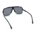 thumbnail image 4 of Mens Rimless Half Rim Oversized Mobster Rectangle Racer Plastic Sunglasses Shiny Black - Black, 4 of 4