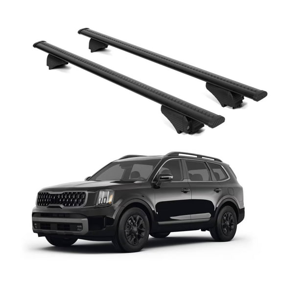 ERKUL Roof Rack Cross Bars for 2021-2025 Kia Sorento X-Line | Aluminum Crossbars with Anti Theft Lock for Rooftop | Compatible with Raised Rails - Black