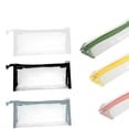 thumbnail image 5 of Unique Bargains Pencil Case Clear Pen Pouch, Portable Stationery Bag for Organizer Black, 5 of 6