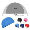 thumbnail image 5 of Sports Solid Color Waterproof Adults/kids Protect Ears PU Fabric Swim Pool Hat Swimming Caps PINK, 5 of 8