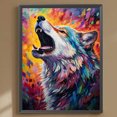 thumbnail image 1 of Pintura de diamante 5D DIY taladro redondo completo lobo silbido decoración del hogar arte artesanal Hugtrwg Para estrenar, 1 of 9