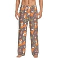 thumbnail image 2 of Picia Cute Little Fox Mens Soft Woven Cotton Elastic Waistband Sleep Pajama Pant Lounge Sleep Pant With Pockets And Drawstring-Small, 2 of 9