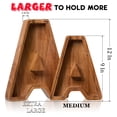 thumbnail image 2 of Piggy Bank ladenk, tamaño extra grande, madera, letra V, 30 cm, 2 of 7