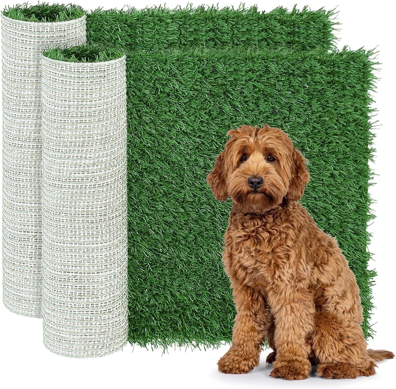 Sanmadrola Artificial Dog Grass Pad, 18x22 Inches, 2 Pack photo 1