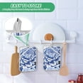 thumbnail image 6 of ALAZA Flower with Blue Pot Holders Set of 2 Heat Resistant Kitchen Oven Mitts, 6 of 7