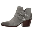 thumbnail image 2 of Sam Edelman Windsor Seafoam Suede Pointy Toe Block Heel Leather Western Boots, 2 of 5