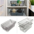 thumbnail image 3 of Set of 2 Storage Bins - Basket Set for Toy, Kitchen, Closet, and Bathroom Storage - Medium Shelf Organizers with Handles by Home-Complete (Brown), 3 of 7