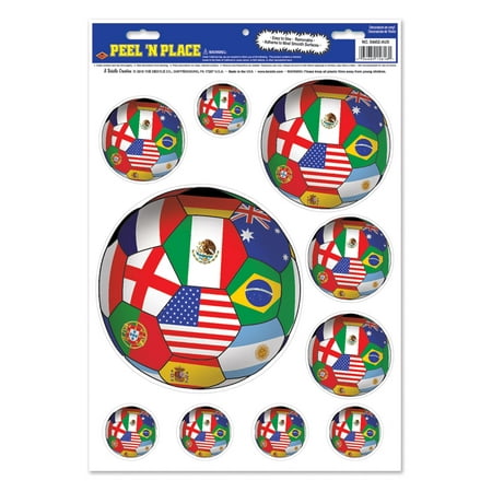 FIFA World Cup 2014 Soccer International Flags Peel 'N Place 12