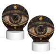 thumbnail image 2 of Daiia Mystical Golden Eye Pattern Acrylic Night Light, LED Touch Light, Bedroom Night Light, Soft Glowing Lamp Perfect Gift for Mother's Day, Birthday, or Christmas, 2 of 9