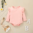 thumbnail image 4 of Vedolay Girls Sets Girl's 2 Piece Outfits Rib Knit Notched Neck Crop Tank Top and Floral Belted Pants Set,Pink 6-12 Months, 4 of 5