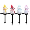 thumbnail image 4 of Solar Snowman Garden Stake Light Outdoor Christmas Decorations, Cute Colorful LED Snowman Light for Yard, Holiday Solar Powered Decor Night Light, 17" Red, 4 of 5