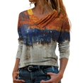 thumbnail image 1 of YDLCAFD Mode de Pâques Blouse Décontractée Imprimée pour Femmes Col en V Boutons Manches Longues, 1 of 7
