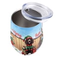 thumbnail image 3 of Merry Christmas Woofmas Xmas Noel Boykin Spaniel Elf Candy Cane Snow 12oz Stainless Steel Wine Tumbler Insulated Cup with Lid Dog Lover - 13017, 3 of 5