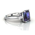 thumbnail image 2 of Natural Alexandrite Ring, 925 Sterling Silver Ring, Emerald cut Alexandrite Ring, Color Change Stone Rin, Wedding Ring, 2 of 3