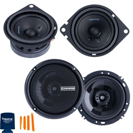 Memphis Audio 1 Pair PRX27 2.75" Coaxial and 1 Pair PRX602 6.5" Coaxial Power Reference Series Speakers