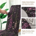 thumbnail image 5 of Yayeee 2 Pack Dining Chair Covers Stretch Parson Chairs Slipcovers Seat Protector, Dark Purple Floral Pattern, 5 of 6