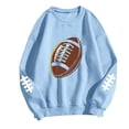 thumbnail image 4 of Football Sweatshirt for Women Realistic Sports Graphic Crewneck Long Sleeve Pullover Relaxed Fit Game Day Clothes Novelty Athletic Top, 4 of 4