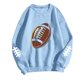 thumbnail image 4 of TaTaai Women Baseball Print Crew Neck Long Sleeve Drop Shoulder Top Hoodie Ladies Spring Autumn Daily Commute Street Wear Soft Comfortable No Fading Machine Washable Stylish Top Gift, 4 of 4
