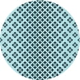 thumbnail image 1 of Ahgly Company Machine Washable Indoor Round Transitional Electric Blue Area Rugs, 5' Round, 1 of 7